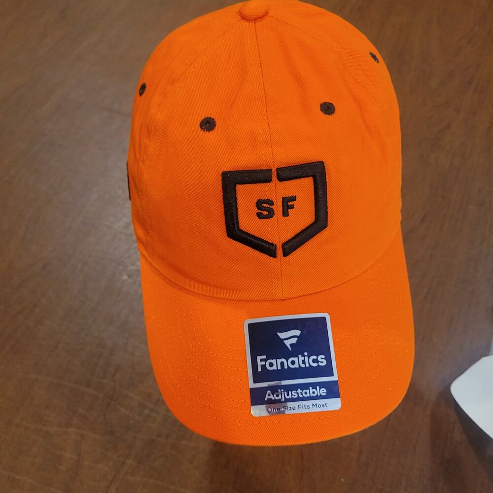 Men's San Francisco Giants Fanatics Orange Iconic Home Plate Adjustable Hat New